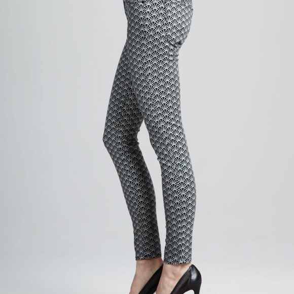 HUDSON Nico Diamond Art Deco Printed Mid-Rise Super Skinny Jeans 27 - Picture 3 of 15